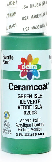 CERAMCOAT Acrylic Paint 59ml 2floz - Green Isle